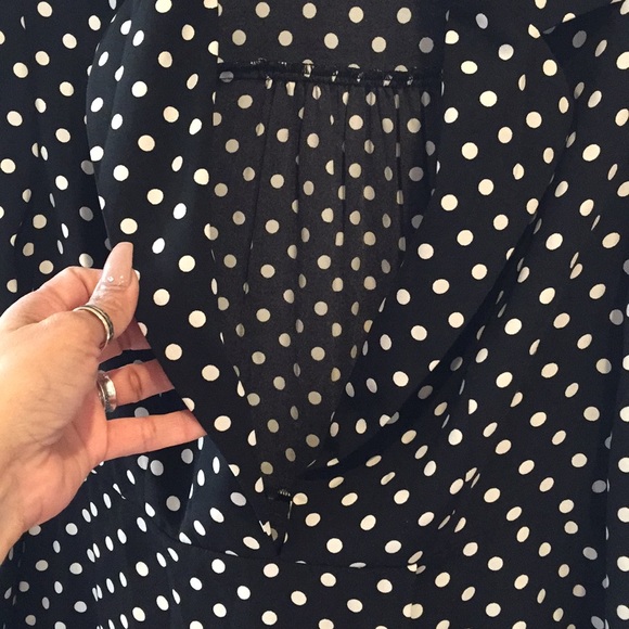 Black polka-dot mid-dress - Picture 8 of 8